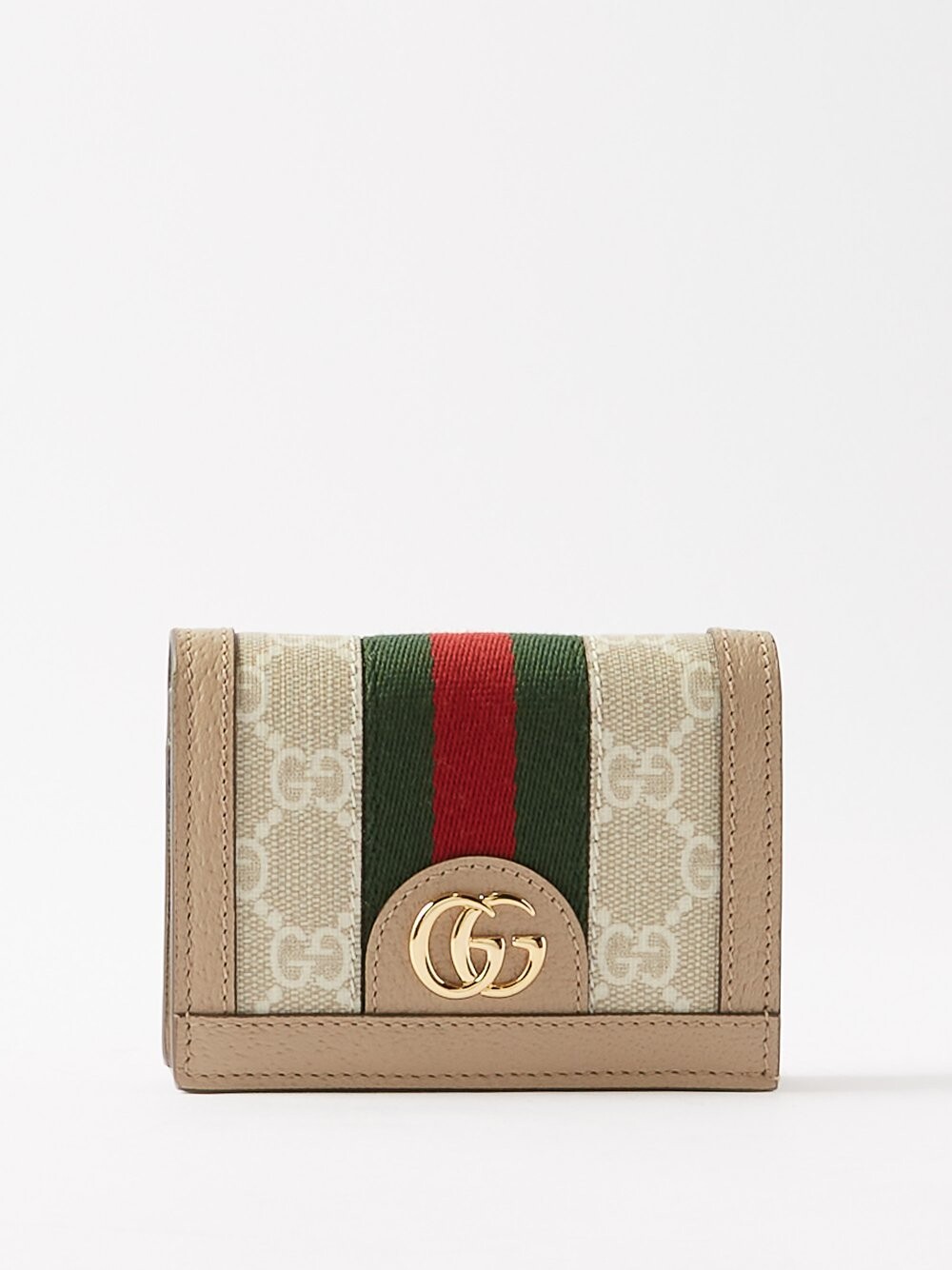 

Картхолдер ophidia web-stripe gg-supreme Gucci, бежевый