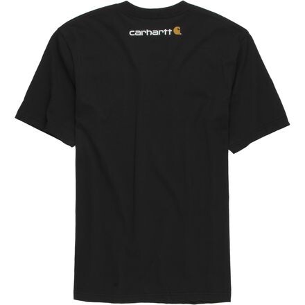

Свободная футболка с короткими рукавами и логотипом Signature мужская Carhartt, черный