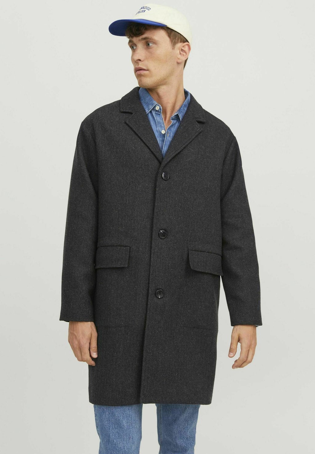 Пальто классическое CCCLINTON RELAXED Jack & Jones, темно-серый