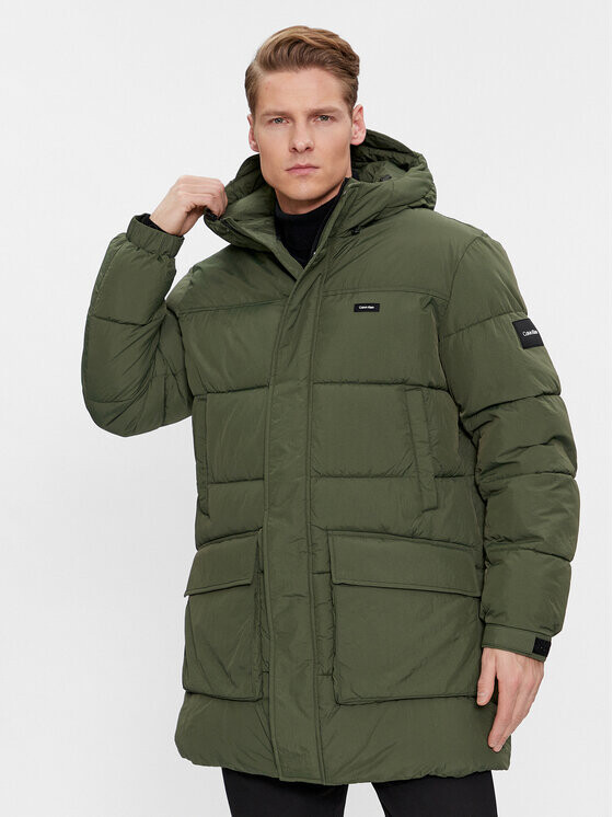 

Пуховик стандартного кроя Calvin Klein, зеленый