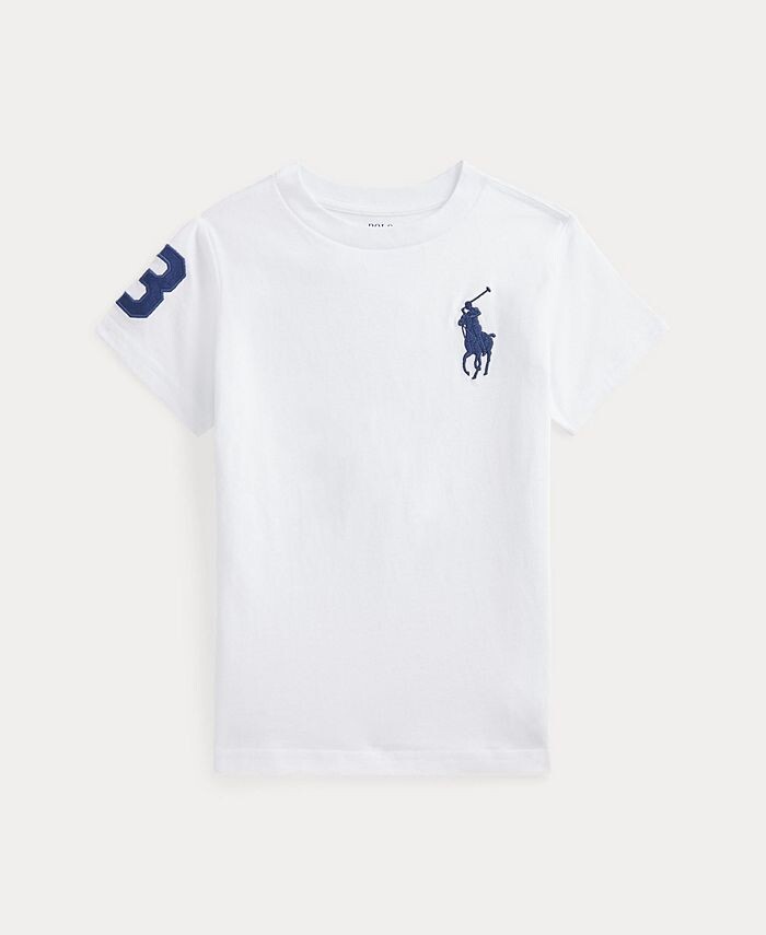 

Футболка из хлопкового джерси Little Boys Big Pony Polo Ralph Lauren, белый