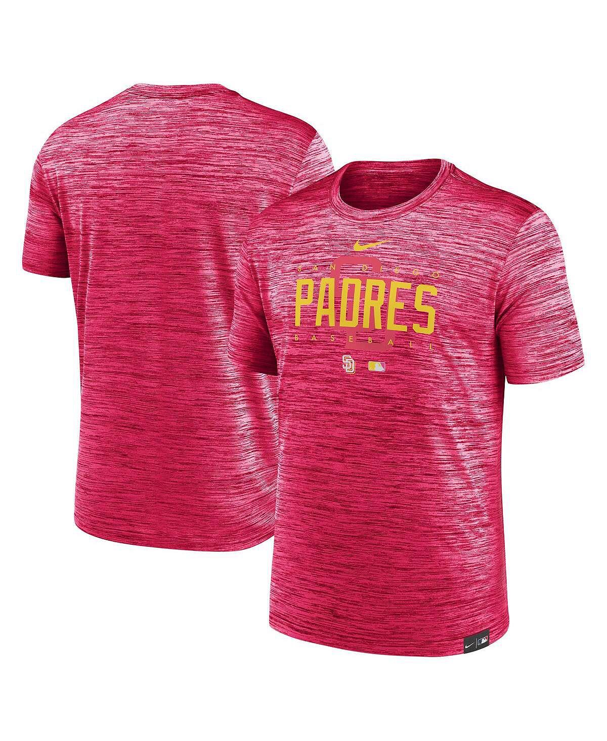 Мужская розовая футболка San Diego Padres City Connect Velocity Practice Performance Nike