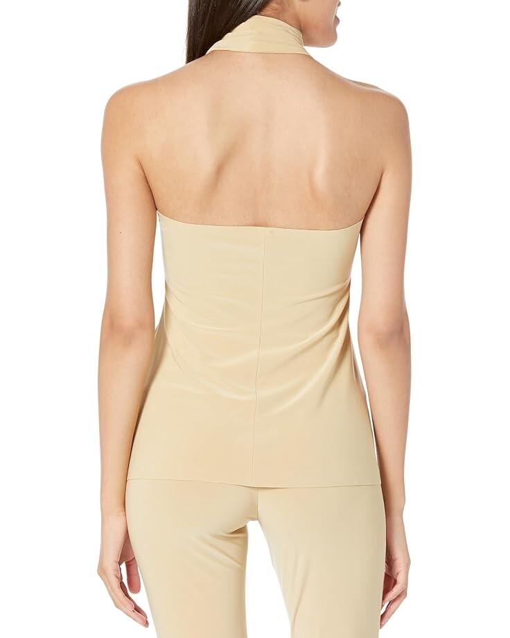 

Топ Norma Kamali Halter Turtle Top, песочный