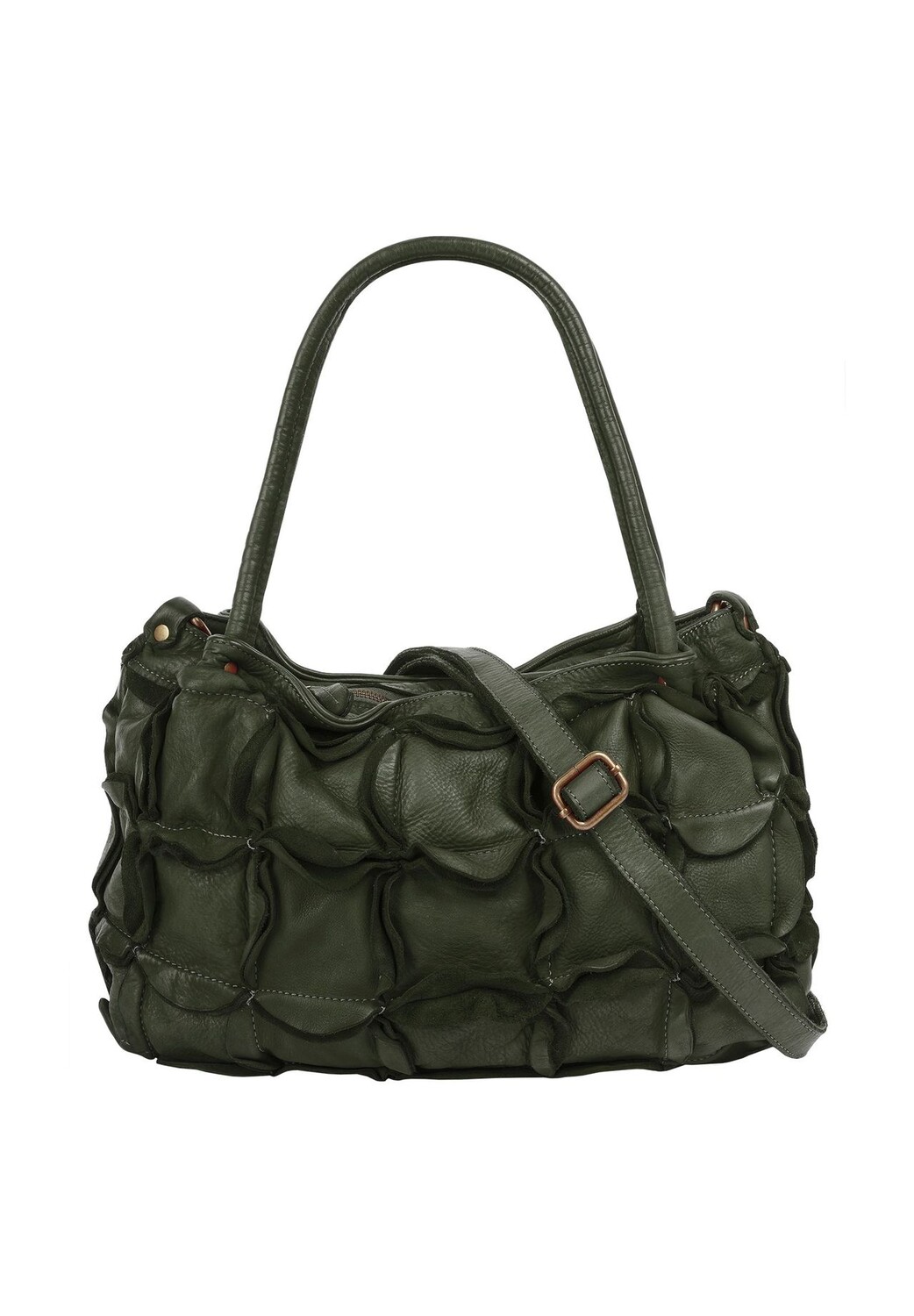 

Шопер, натуральная кожа, сделано в Италии Samantha Look, цвет Dunkelgrün