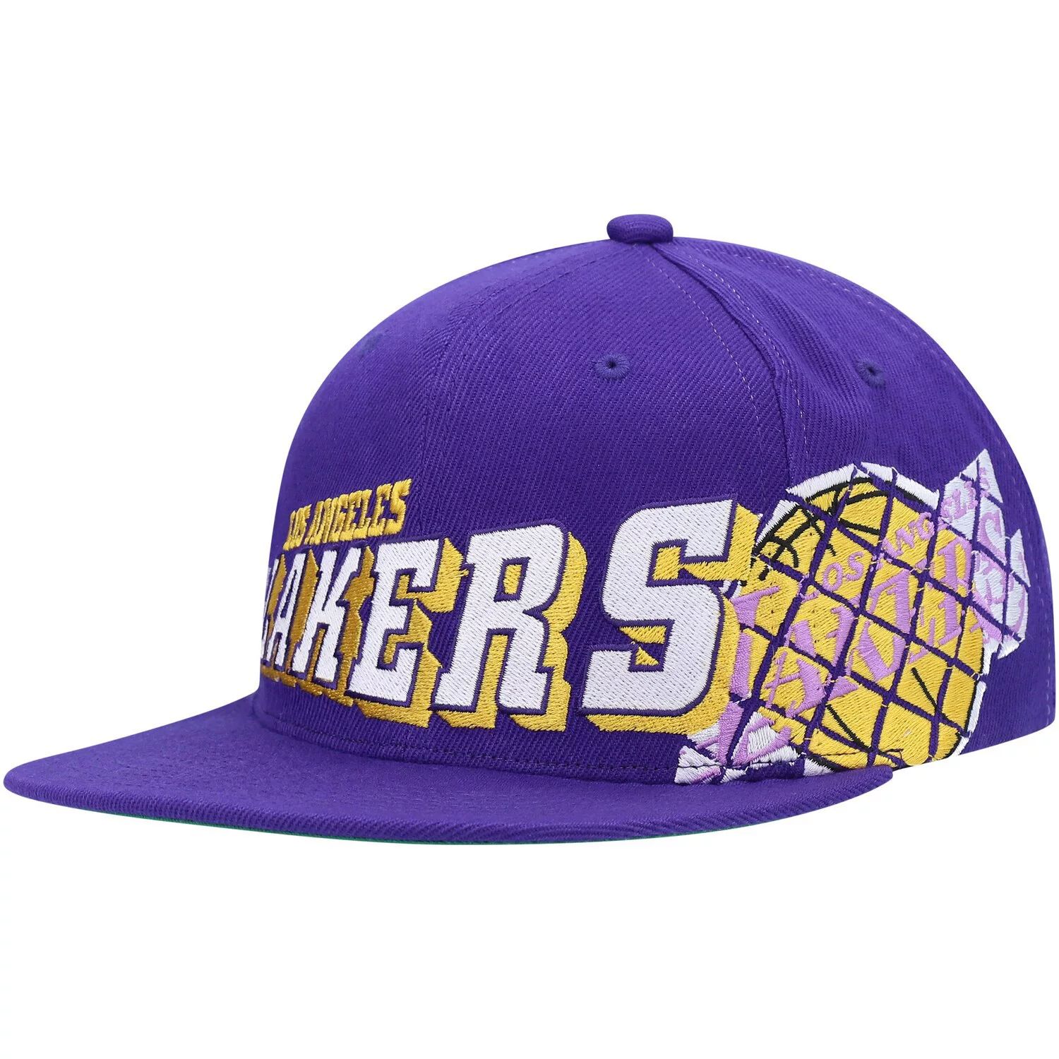 

Мужская фиолетовая кепка Mitchell & Ness Los Angeles Lakers The Grid Snapback