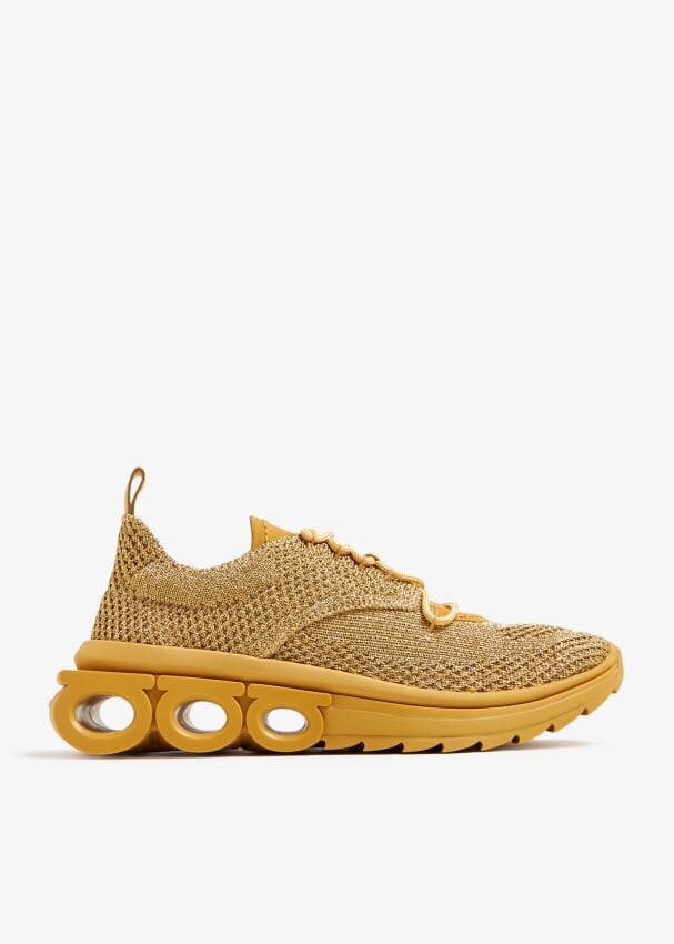 

Кроссовки Ferragamo Nima Knit, золотой