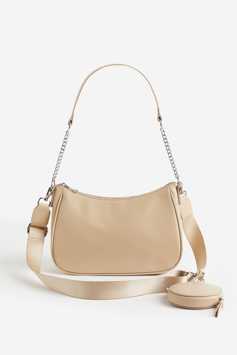 

Сумка через плечо и клатч H&M, бежевый