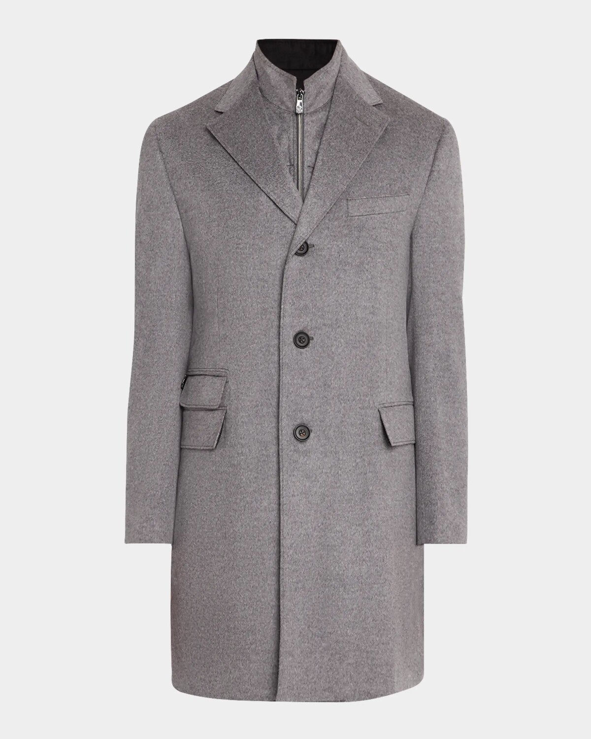 

Мужское шерстяное пальто ID Corneliani, серый