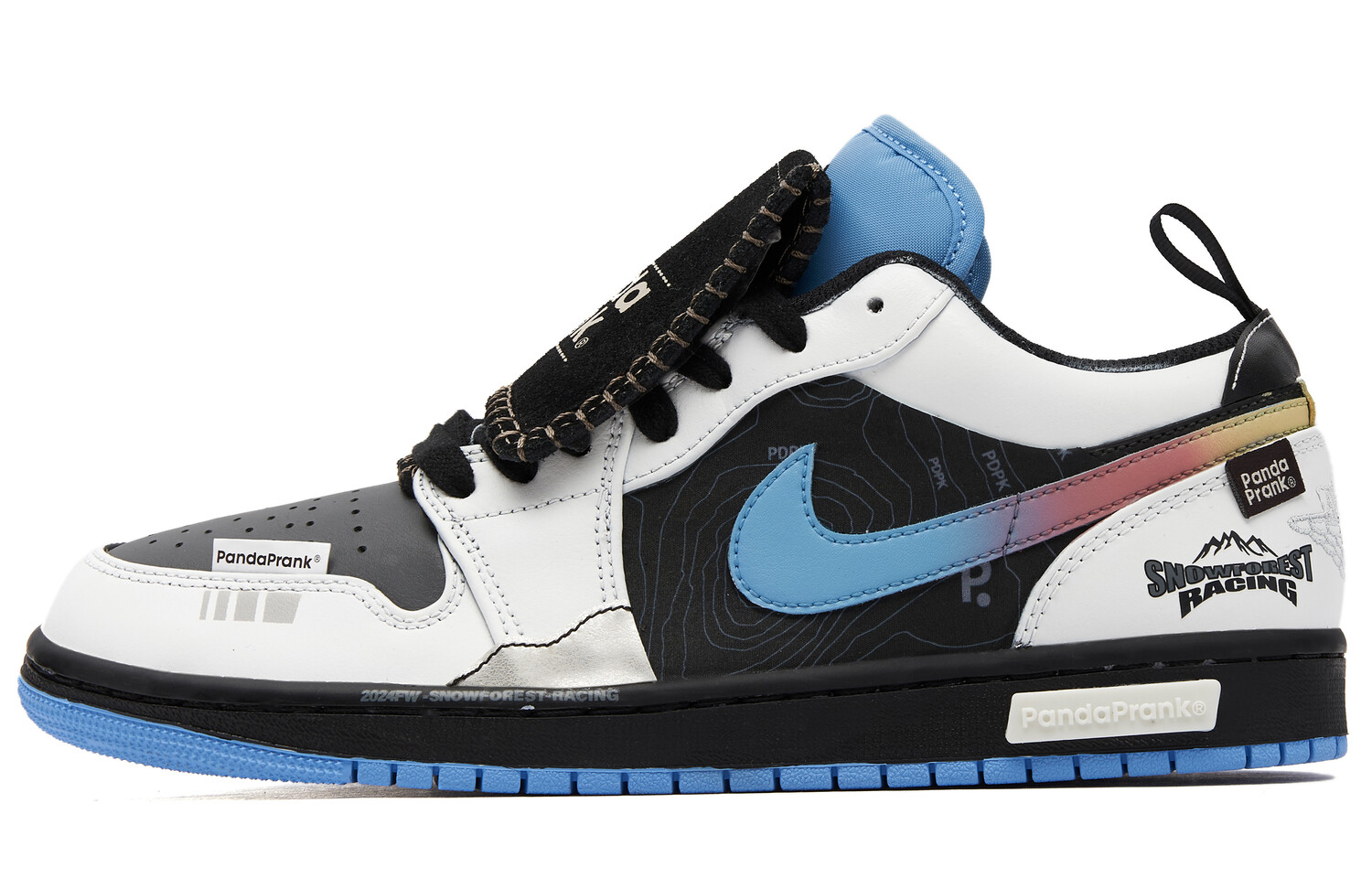 

Кроссовки Air JORDAN 1 Vintage Basketball Shoes Men Low-Top Black White Blue