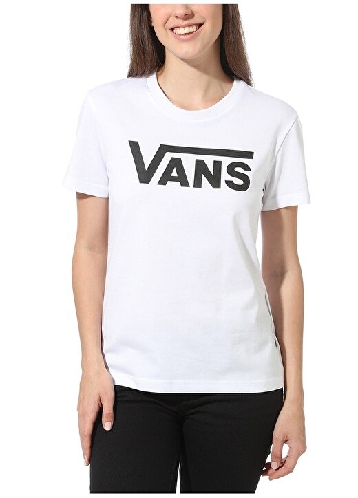 

Белая женская футболка с круглым вырезом Vans, Белый