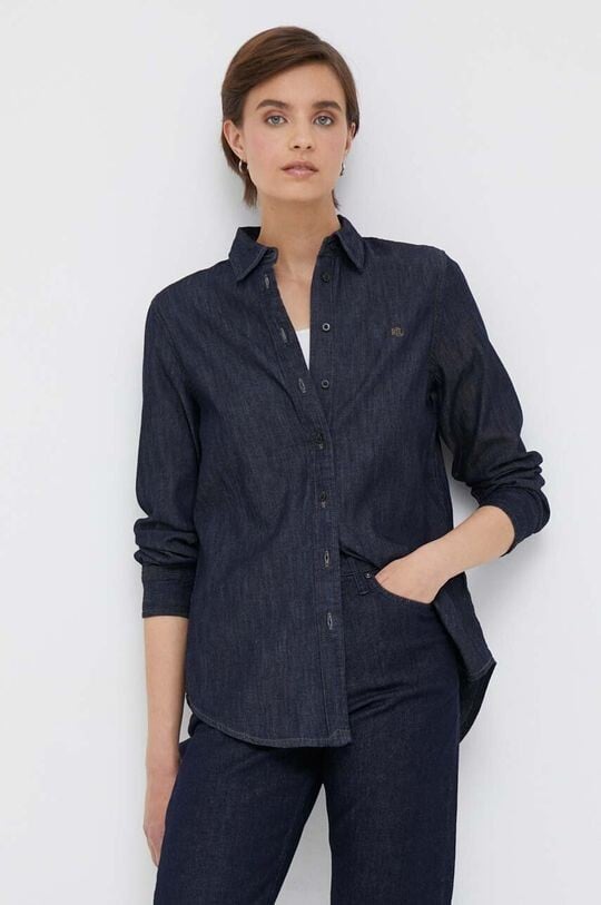 

Джинсовая рубашка Lauren Ralph Lauren, темно-синий