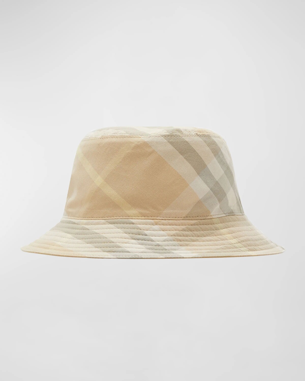 

Двусторонняя панама из твила в клетку Burberry, цвет Flax