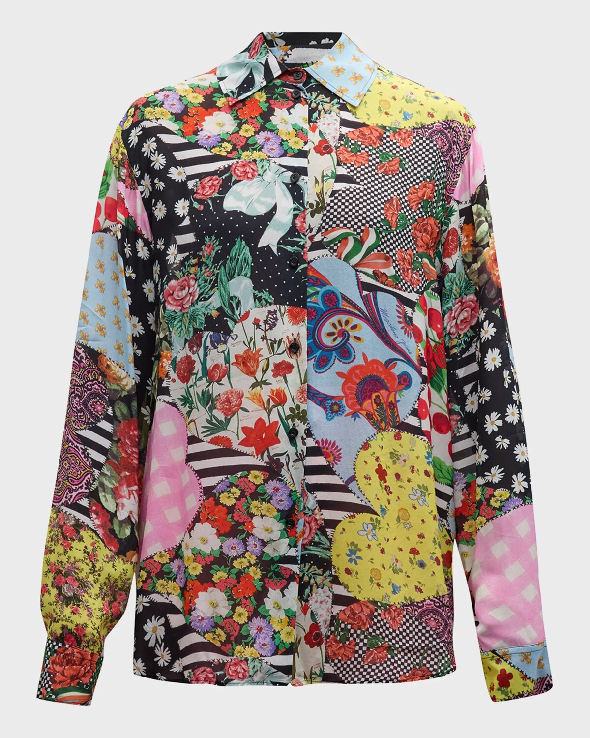

Блузка из жоржета с длинными рукавами и принтом Archive Moschino Jeans, цвет Fantasy Print Only One Colour