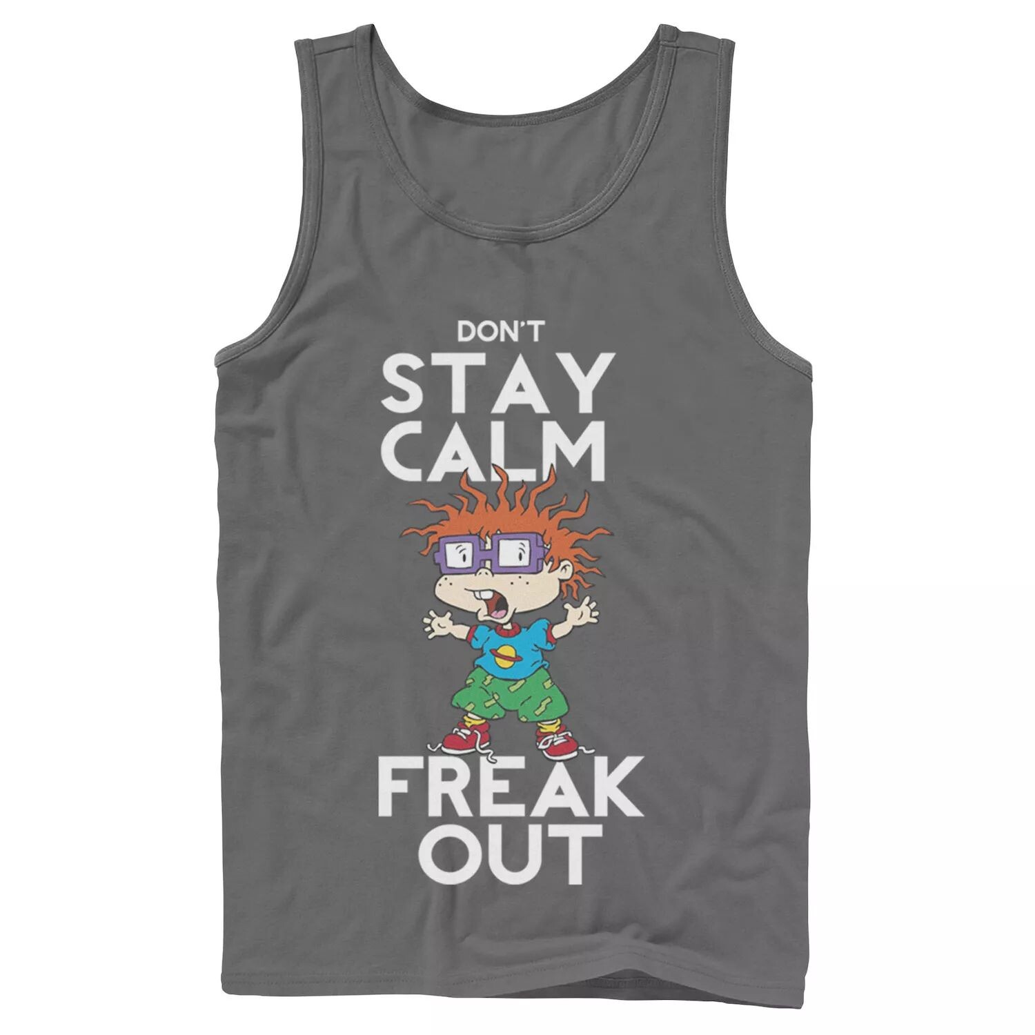 

Мужская майка с рисунком Nickelodeon Rugrats Chuckie Don't Stay Calm Freak Out