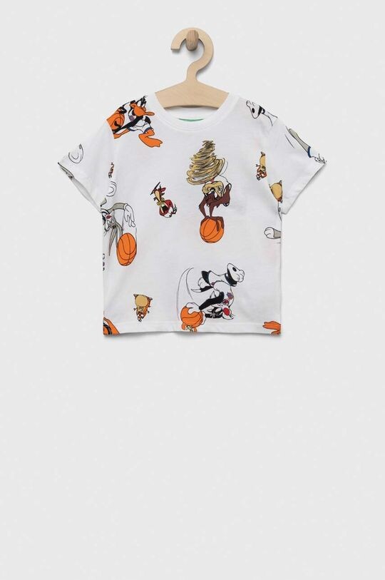

Детская хлопковая футболка United Colors of Benetton из коллаборации с Space Jam, белый