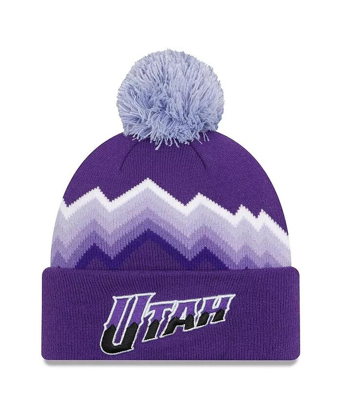 

Мужская фиолетовая вязаная шапка с помпоном Utah Jazz 2023/24 City Edition New Era, фиолетовый