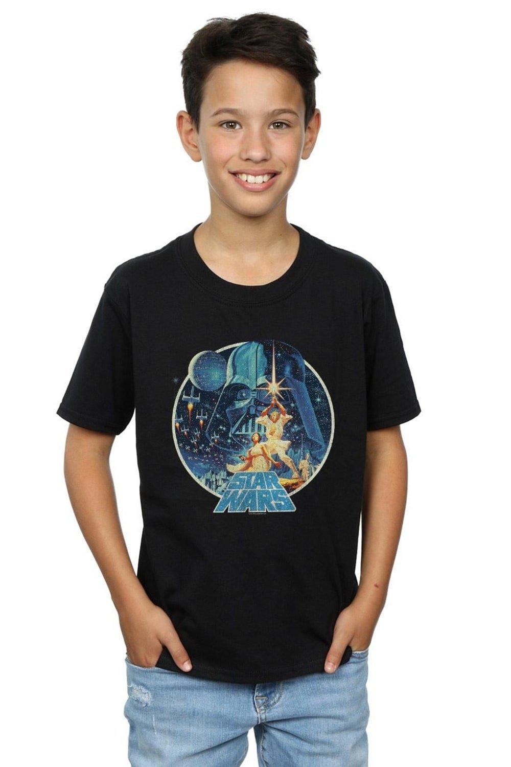 Винтажная футболка Победы Star Wars, черный
