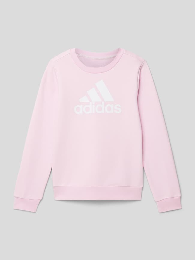 

Толстовка с принтом этикетки ADIDAS SPORTSWEAR, светло-розовый