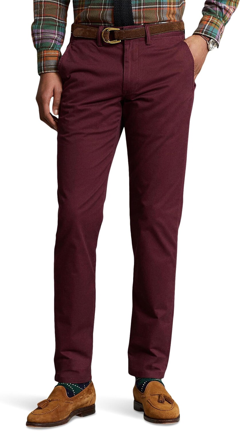 

Брюки-чиносы прямого кроя из эластичной ткани Polo Ralph Lauren, цвет Rich Ruby