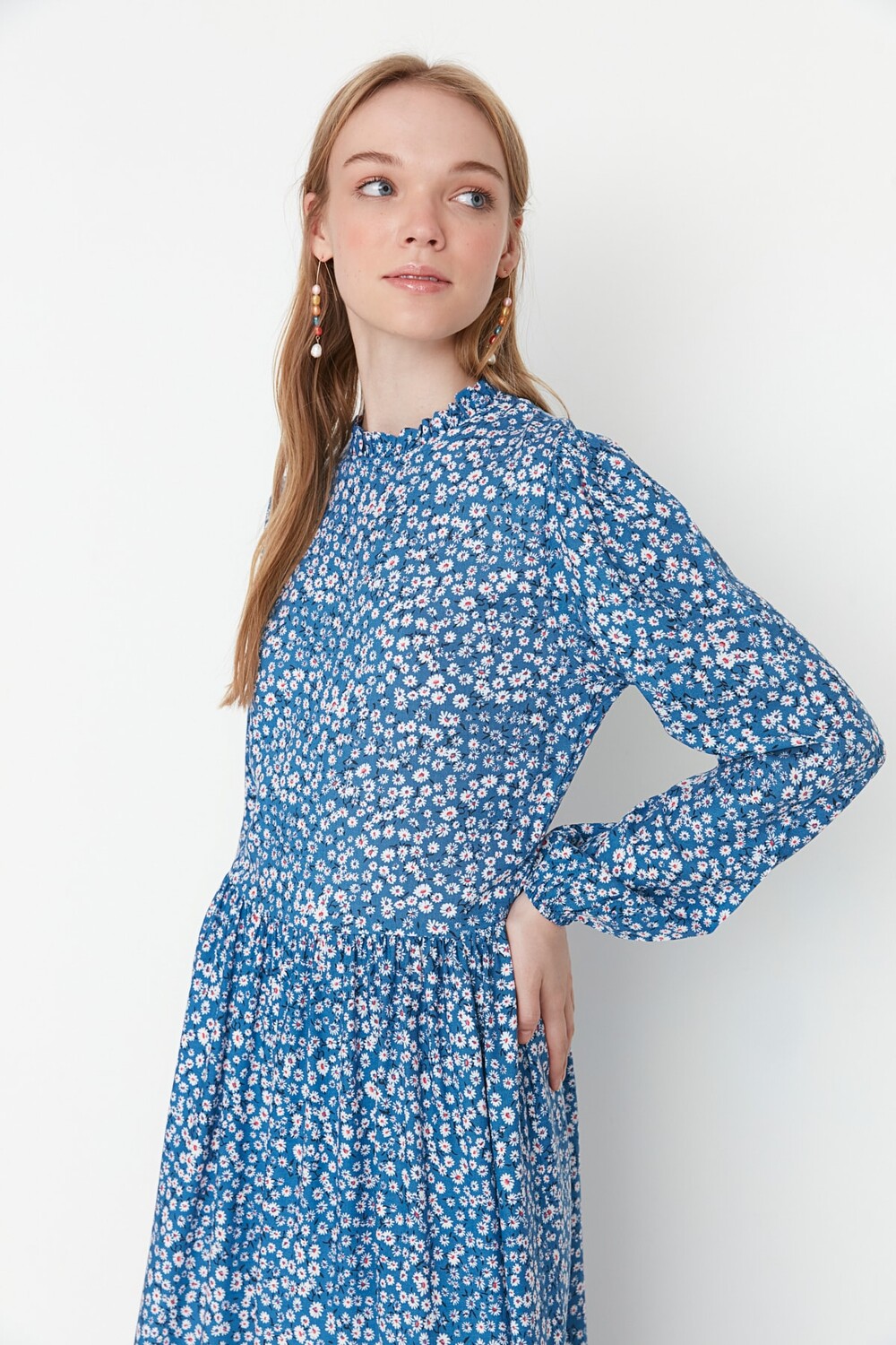 

Платье - Синее - Базовое Trendyol Modest, синий