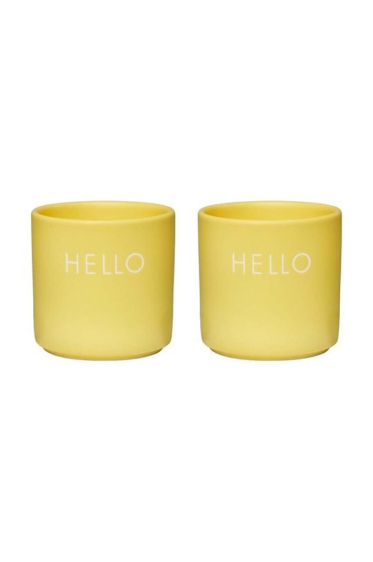 Набор чашек для яиц Yello Hello, 2 шт. Design Letters, желтый набор подставок для яиц fruit garden 2 шт керамика