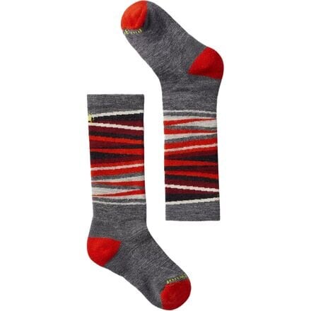 

Носки в полоску для зимних видов спорта – детские Smartwool, средне-серый