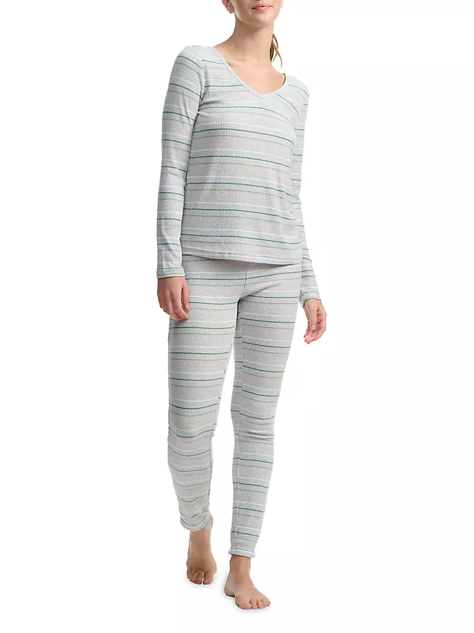 Полосатая пижама с длинными рукавами Splendid, цвет winter retreat stripe
