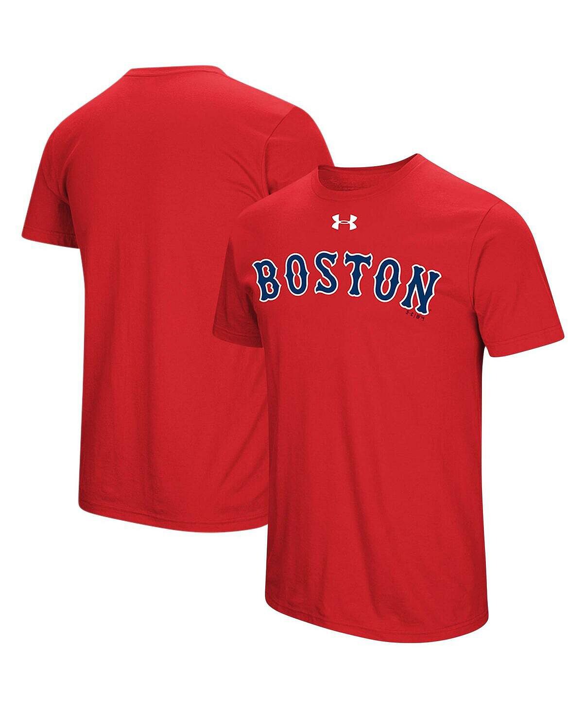 

Мужская красная футболка Boston Red Sox Passion Road Team Font Under Armour