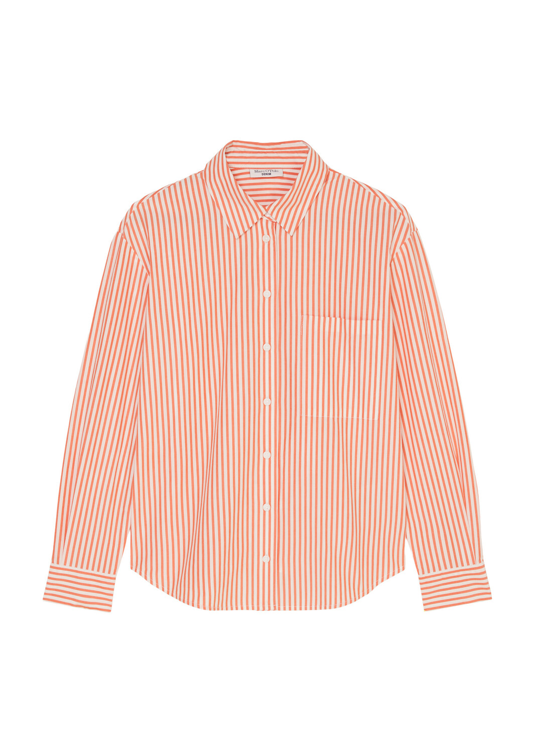 

Блуза Marc O'Polo Streifen regular, цвет multi/celosia orange