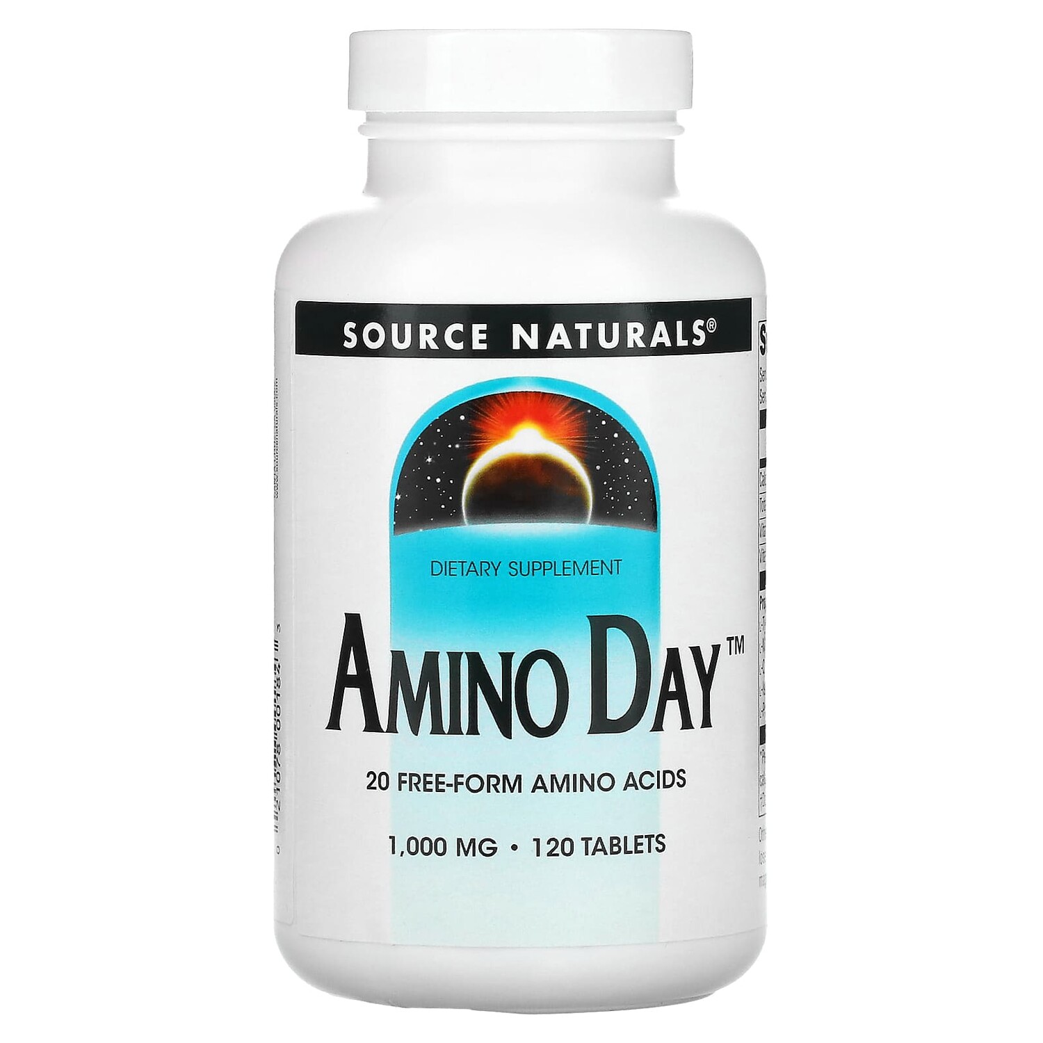 

Amino Day, 1 000 мг, 120 таблеток, Source Naturals