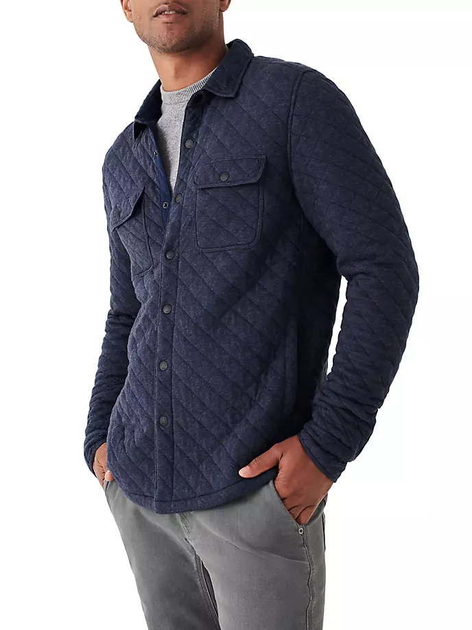 

Стеганая флисовая куртка Epic Faherty Brand, синий