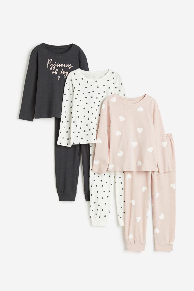 

Пижамный комплект из 3 предметов из джерси H&M