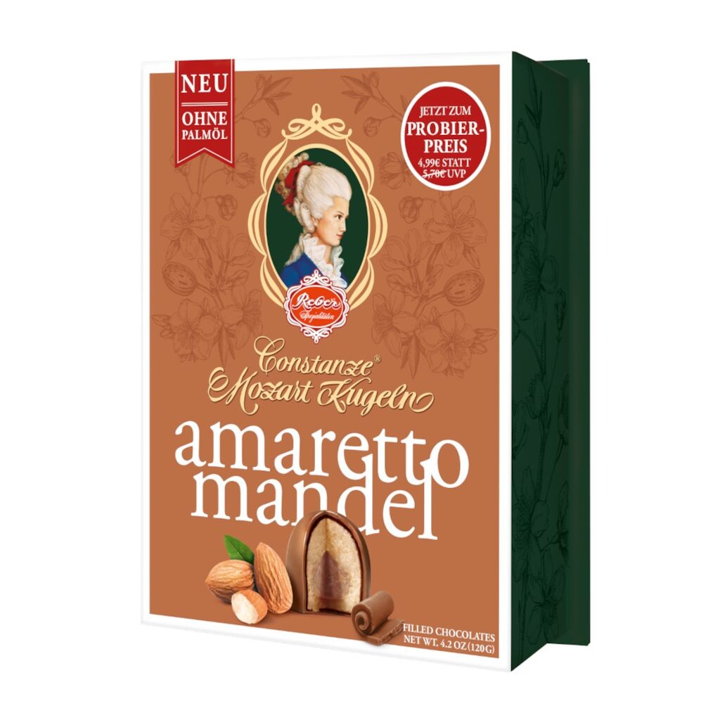 

Миндальные шарики Reber Amaretto, 6 штук в упаковке с амаретто, 120 г Paul Reber