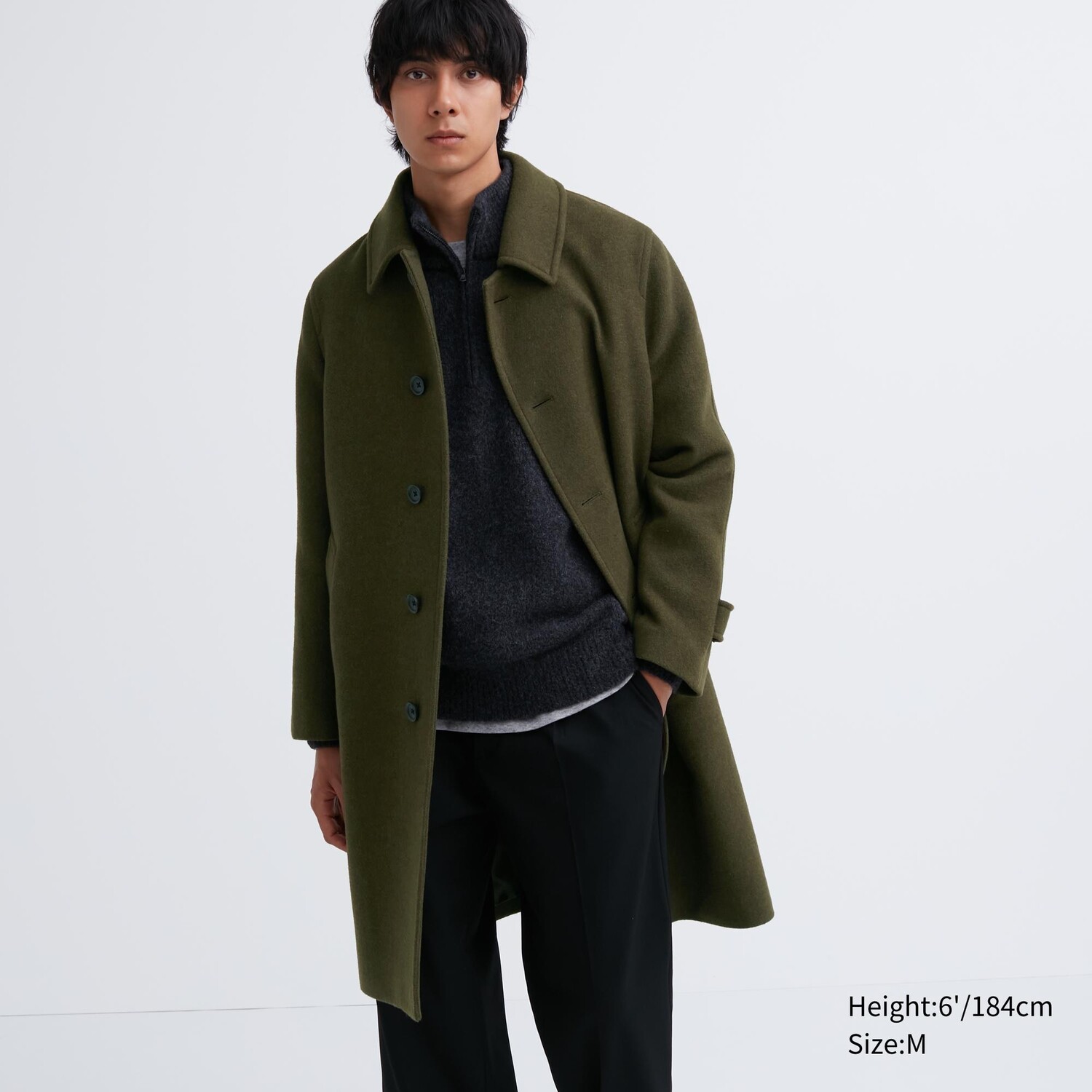 

Балмаканское пальто Uniqlo, оливковый, Зеленый