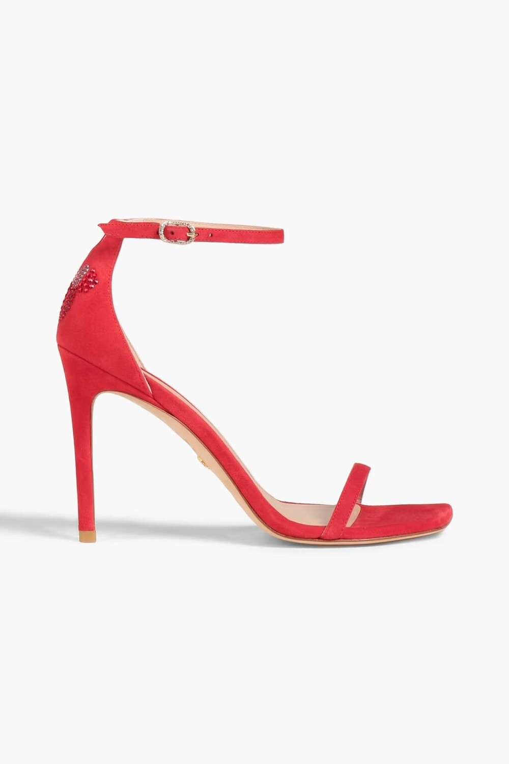 

Замшевые босоножки Disney с кристаллами Stuart Weitzman, красный