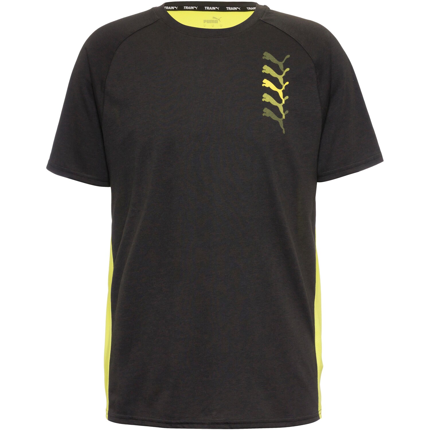 

Рубашка Puma Funktionsshirt FIT TRIBLEND, цвет puma black-yellow burst