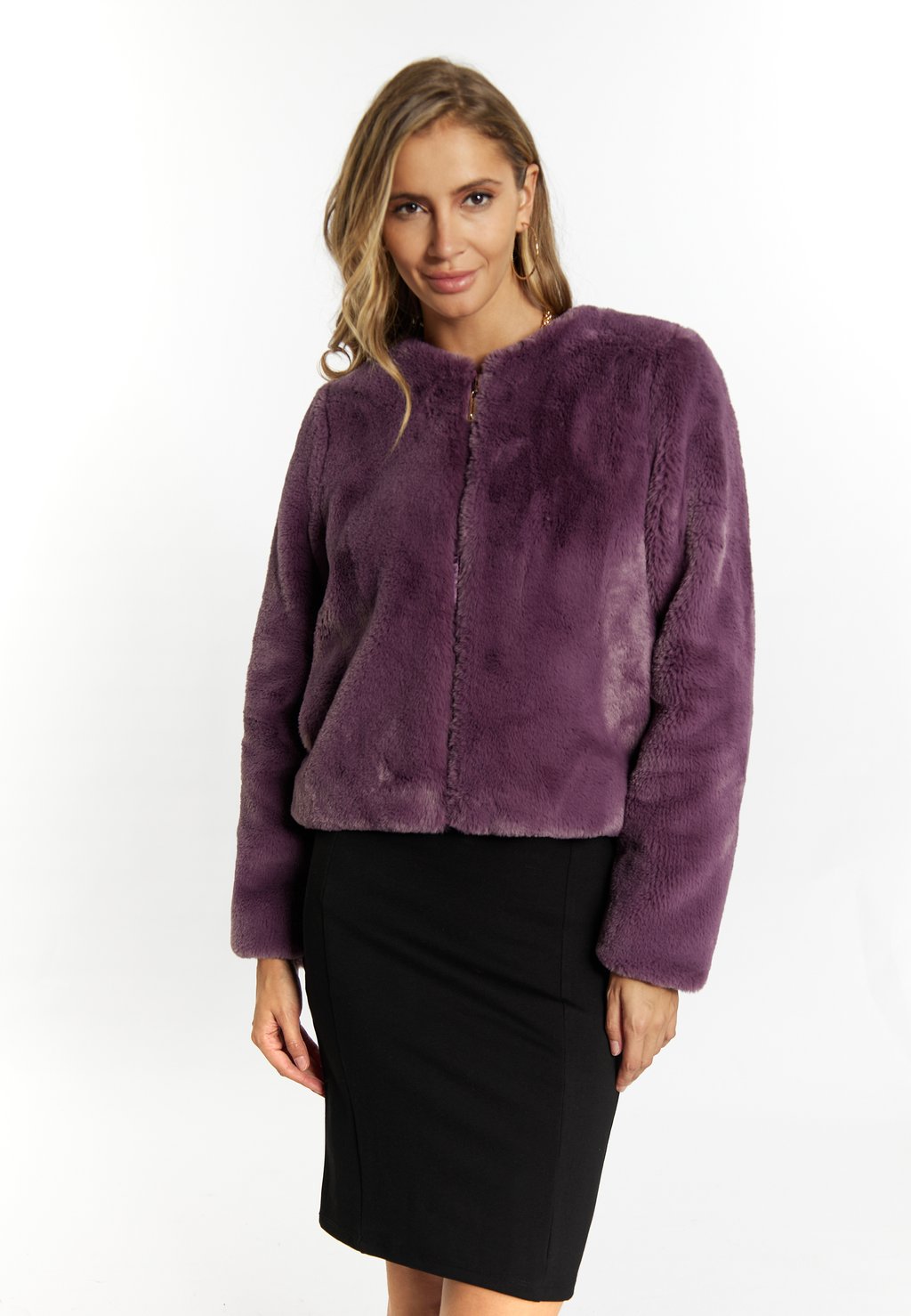 Куртка из искусственной кожи faina, фиолетовый чехол из искусственной кожи для google pixel 6 pro темно фиолетовый