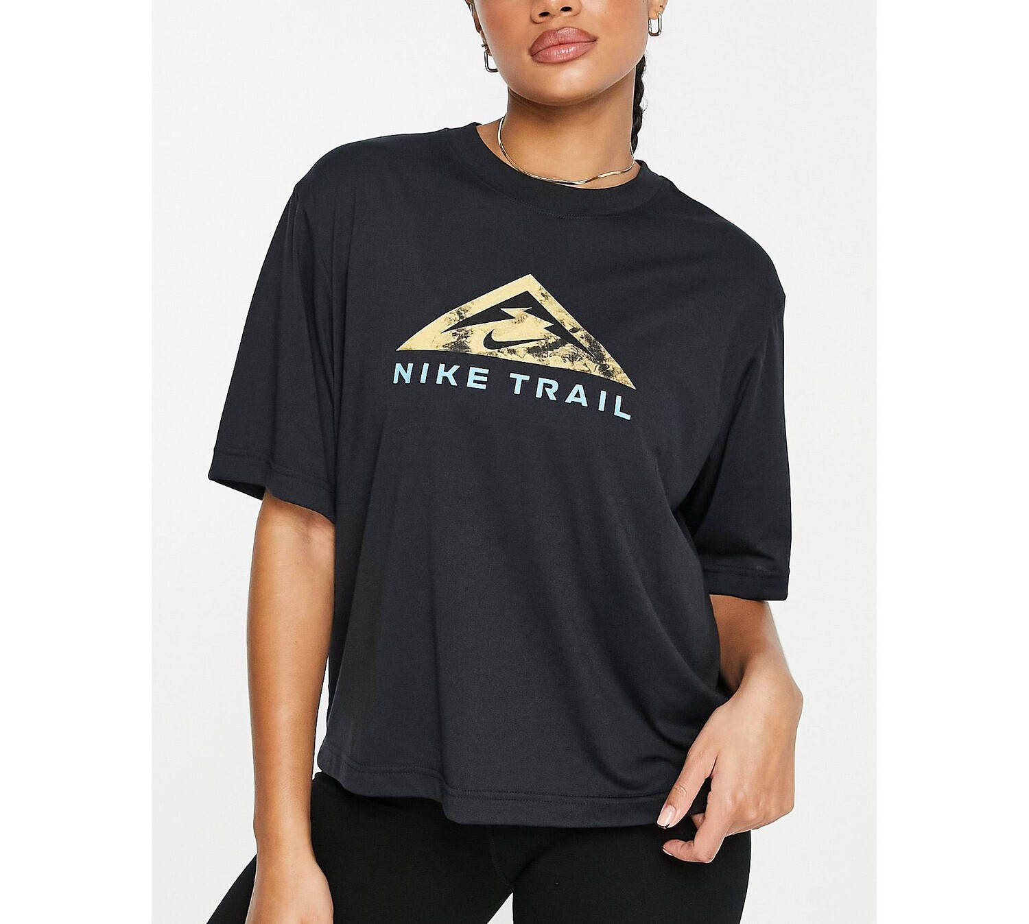 

Черная футболка с логотипом Nike Running Trail, Черный