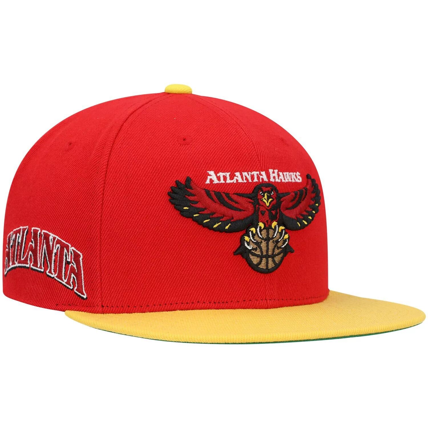 

Мужская кепка Snapback Mitchell & Ness Red/Gold Atlanta Hawks Hardwood Classics
