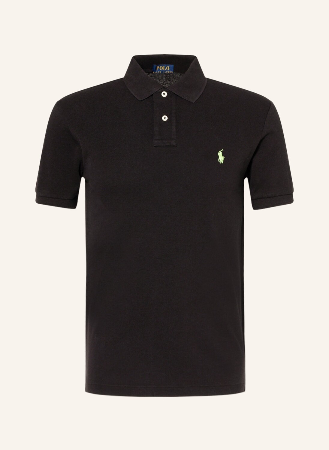 

Рубашка поло POLO RALPH LAUREN Piqué Slim Fit, черный