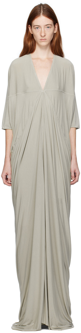 

Белое платье макси Rick Owens Lilies Off-White, Белый