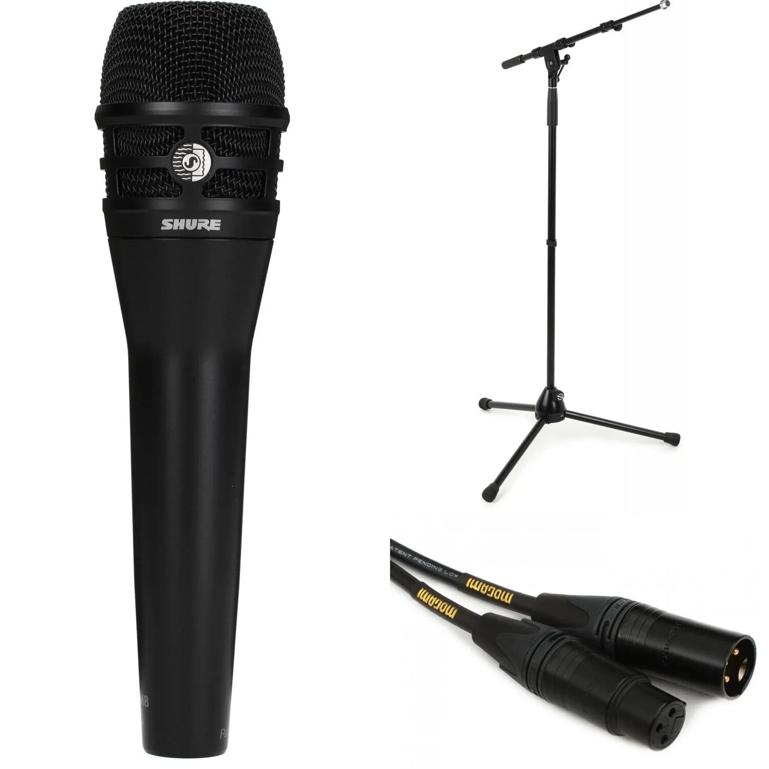 

Комплект ручного микрофона Shure KSM8B с подставкой и кабелем — черный