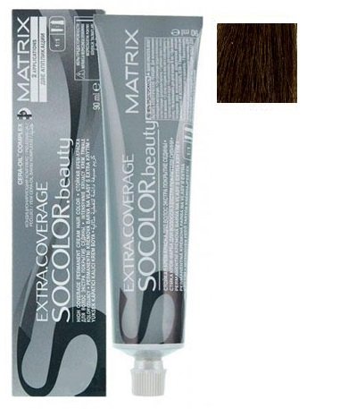 

Краска для волос 504N Medium Brown Neutral, 90 мл Matrix, Socolor Beauty Extra Coverage