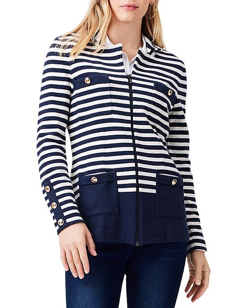 

Вязаный блейзер на молнии NIC+ZOE Petites City Charm NIC+ZOE, цвет Multi