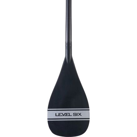 Углеродное трехсекционное весло с каплевидным лезвием из стекловолокна Level Six, цвет Matte Silver