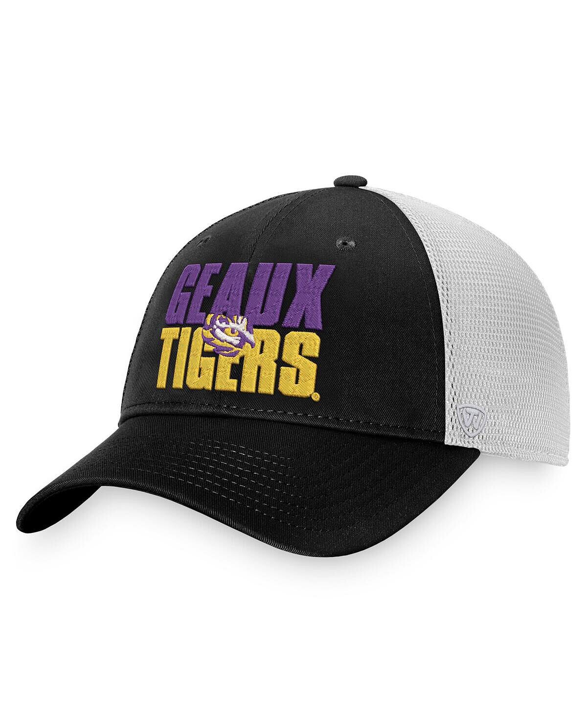 

Мужская черно-белая кепка LSU Tigers Stockpile Trucker Snapback Top of the World