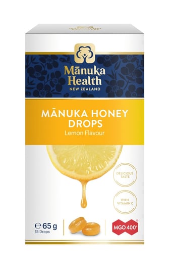 Manuka, Конфеты MGO 400+ с медом и витамином С, БАД, вкус лимона, 65 г