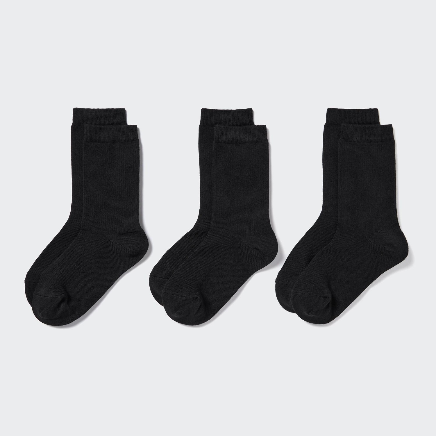 

Детские обычные носки (три пары) Uniqlo, черный
