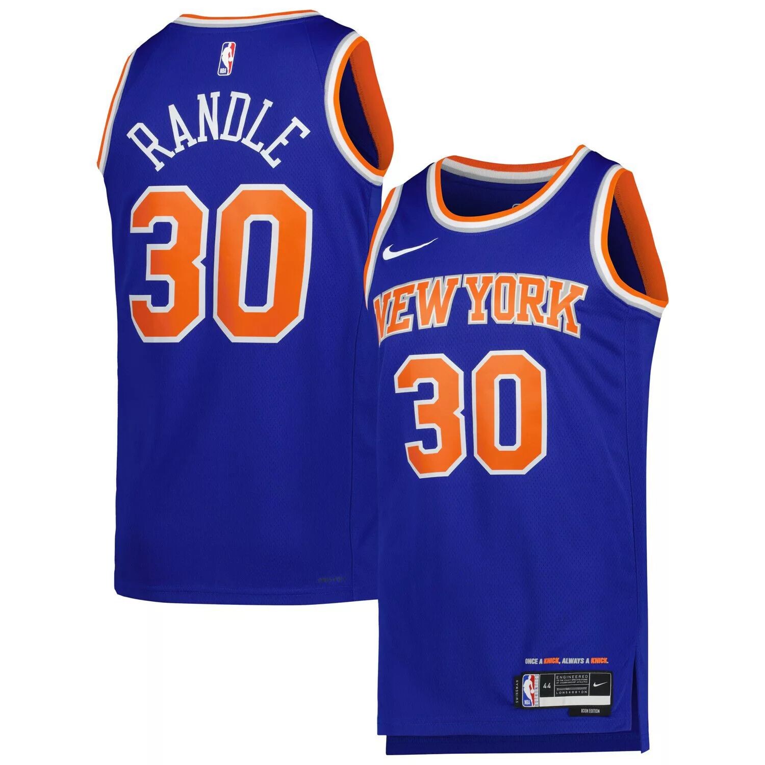 

Джерси унисекс Nike Julius Randle Blue New York Knicks 2022/23 Swingman — Icon Edition