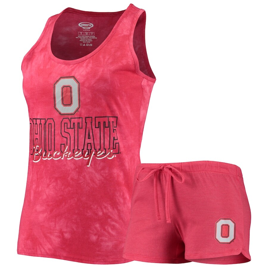

Пижамный комплект Concepts Sport Ohio State Buckeyes, алый